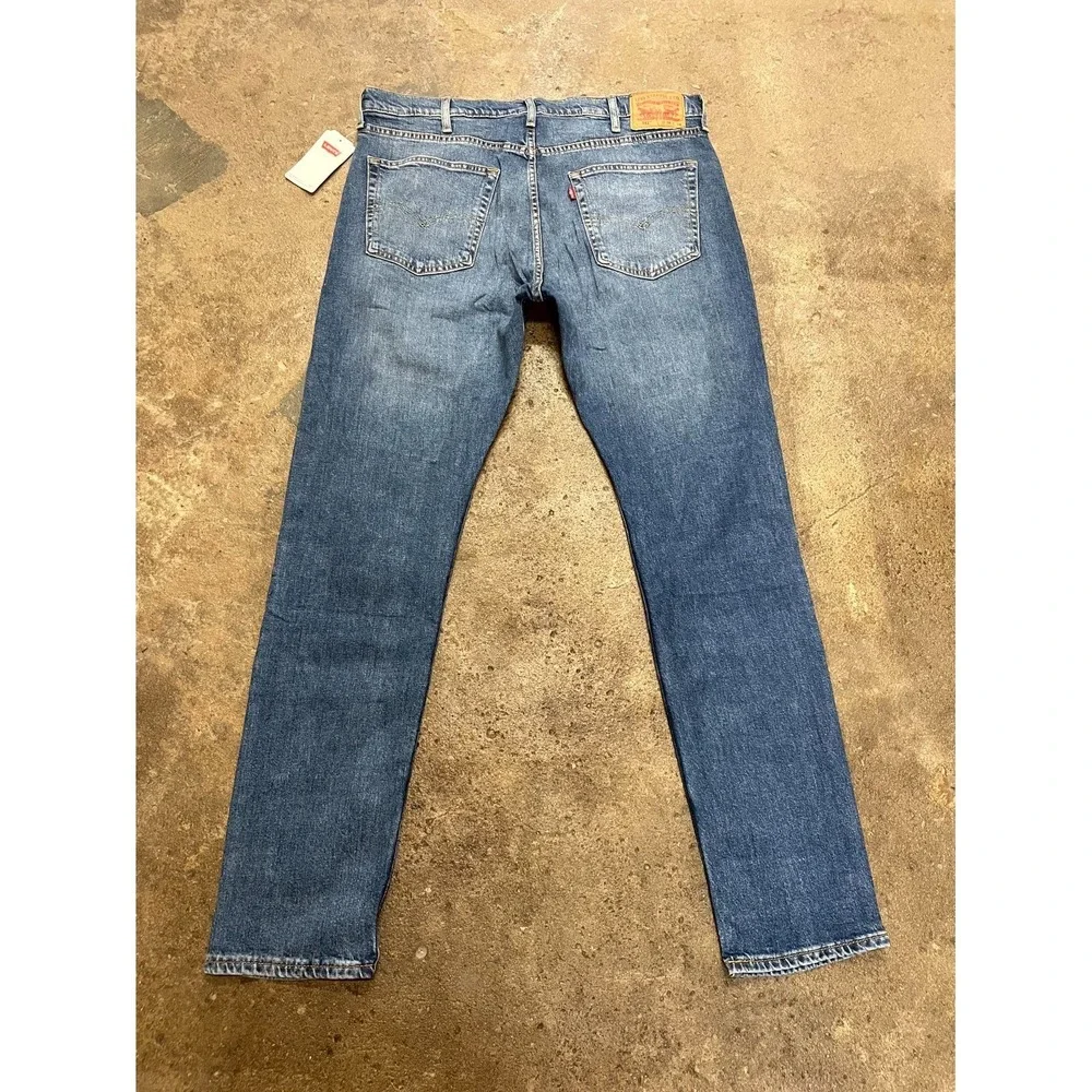 Levi's 512 Slim Taper Fit Jeans Mens 38x34 Blue Denim‎ Cotton Stretch High Rise